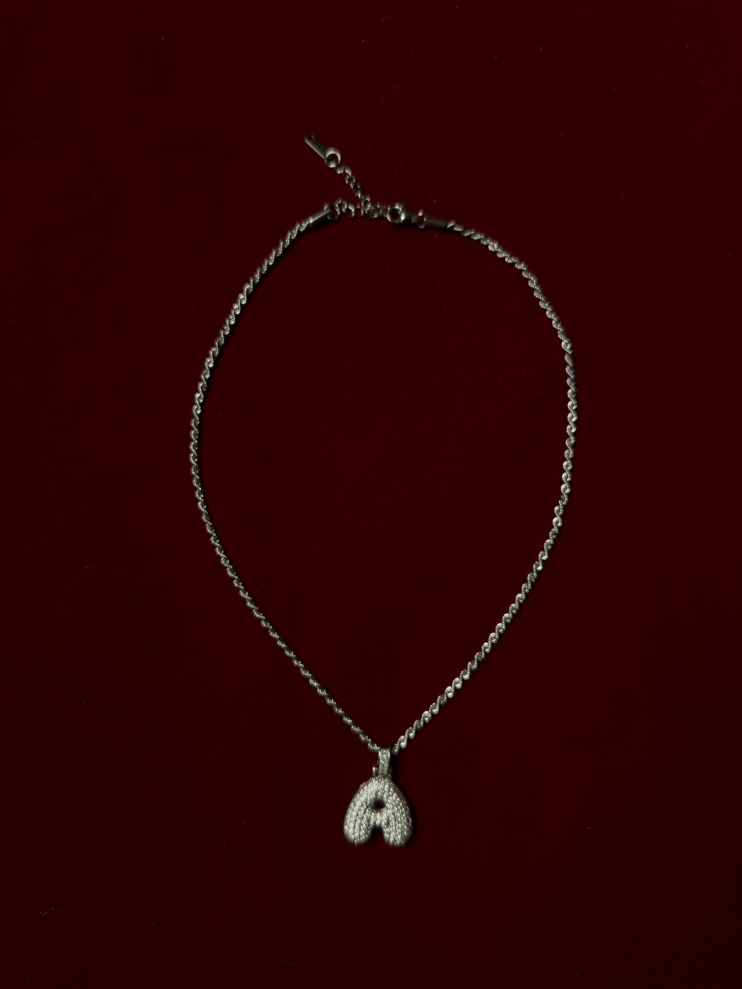 Bubble Initial Necklace - Silver