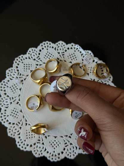 SS45 Yankee Crest Ring  *WATERPROOF & TARNISH-PROOF* *Minor Scratches*