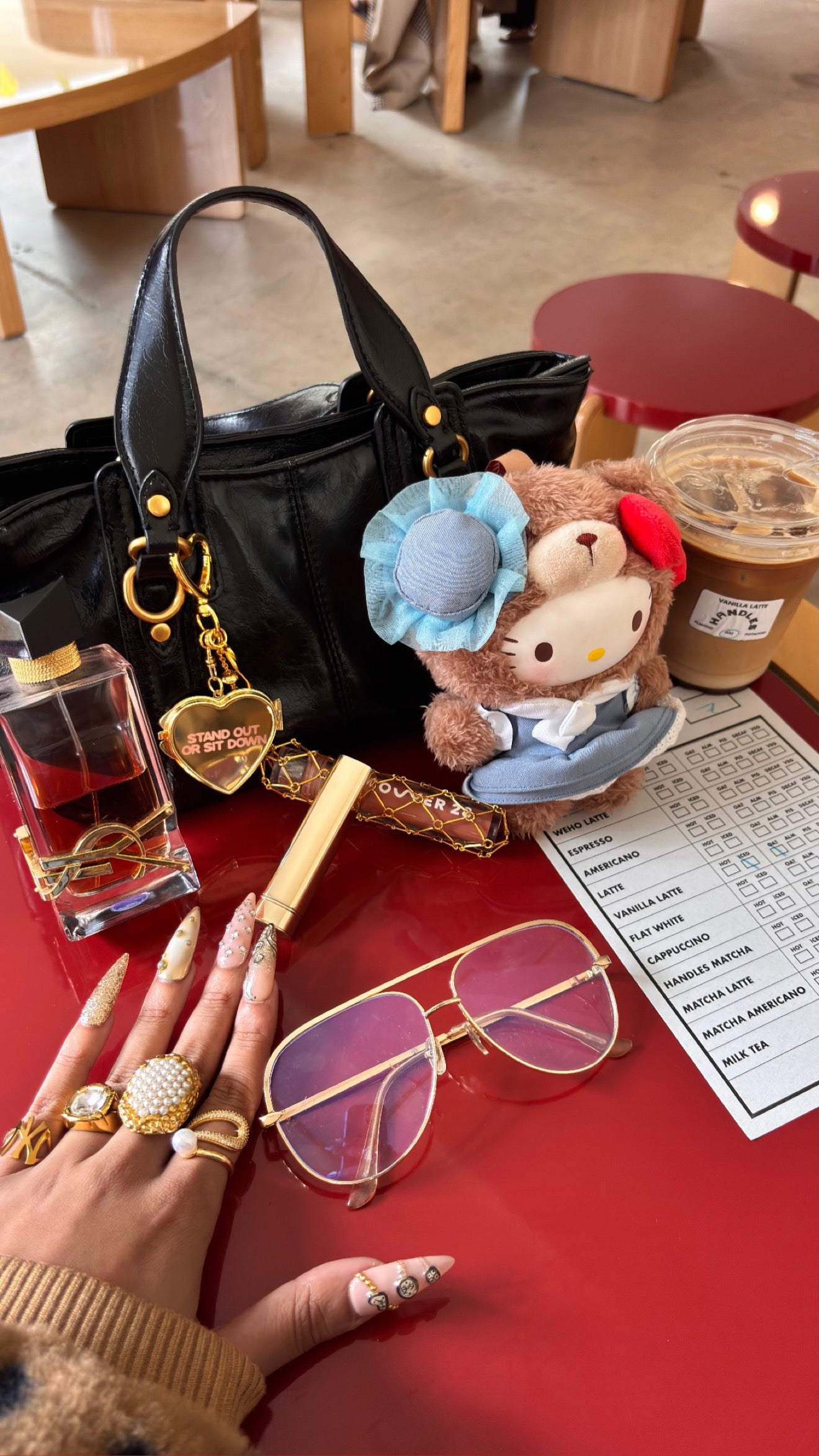 It-Girl Lip Gloss Holder Bag Charm - Gold Heart