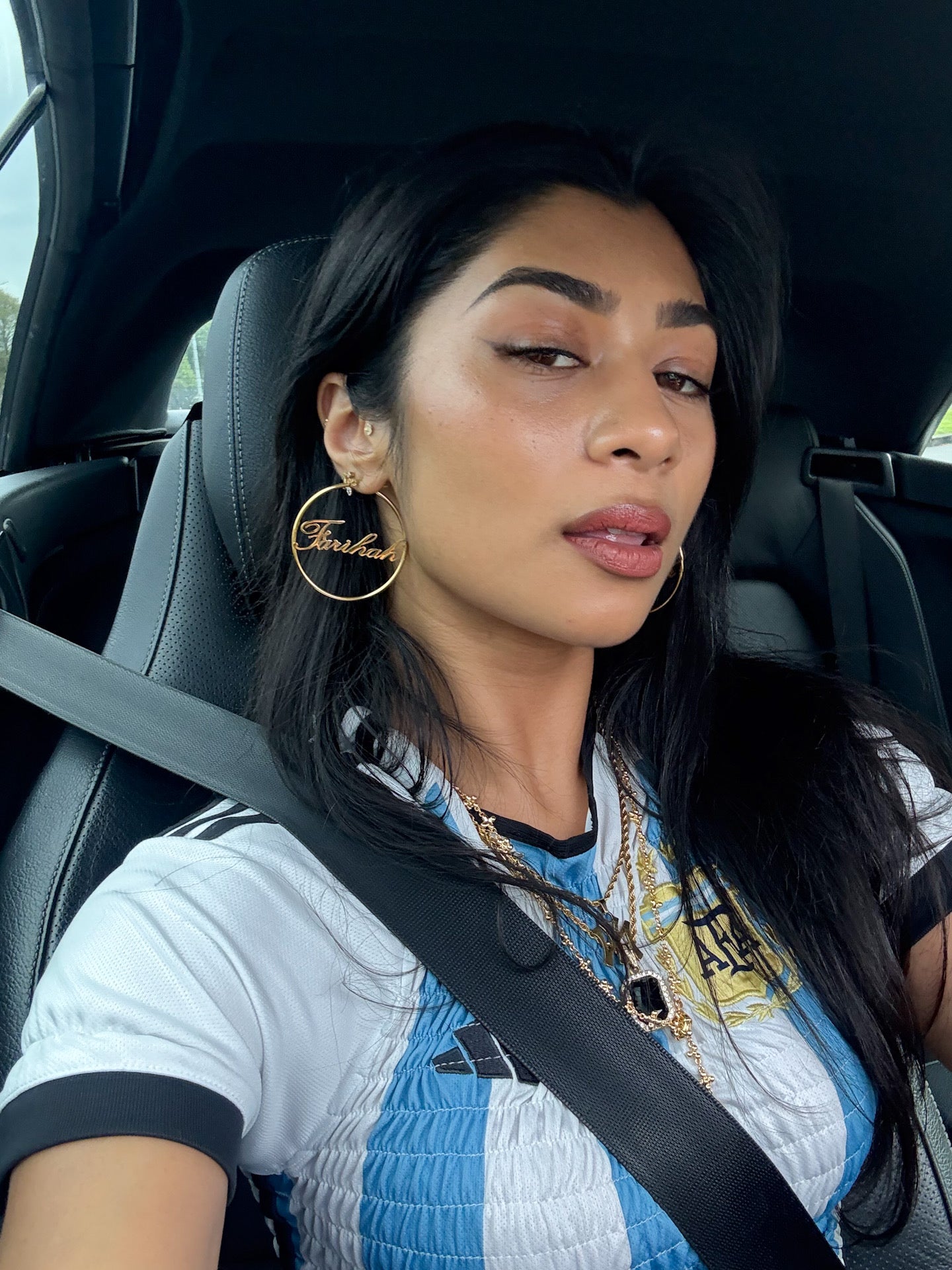 Custom Nameplate Hoops - Gold/Silver