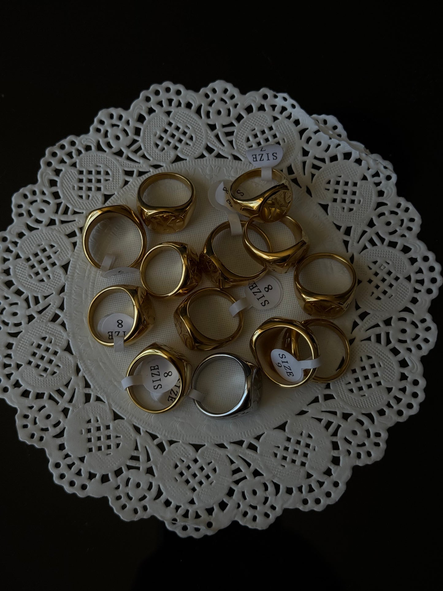 SS45 Yankee Crest Ring  *WATERPROOF & TARNISH-PROOF* *Minor Scratches*