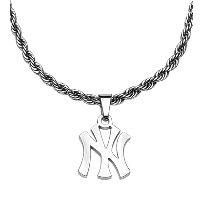 Yankee Power Rope Necklace- Silver