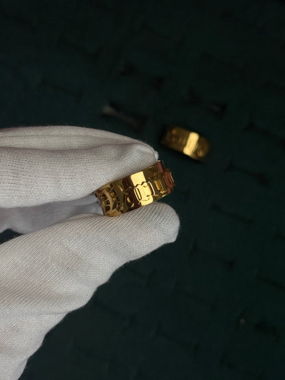 Personalised Statement Ring - 18K Gold-Plated