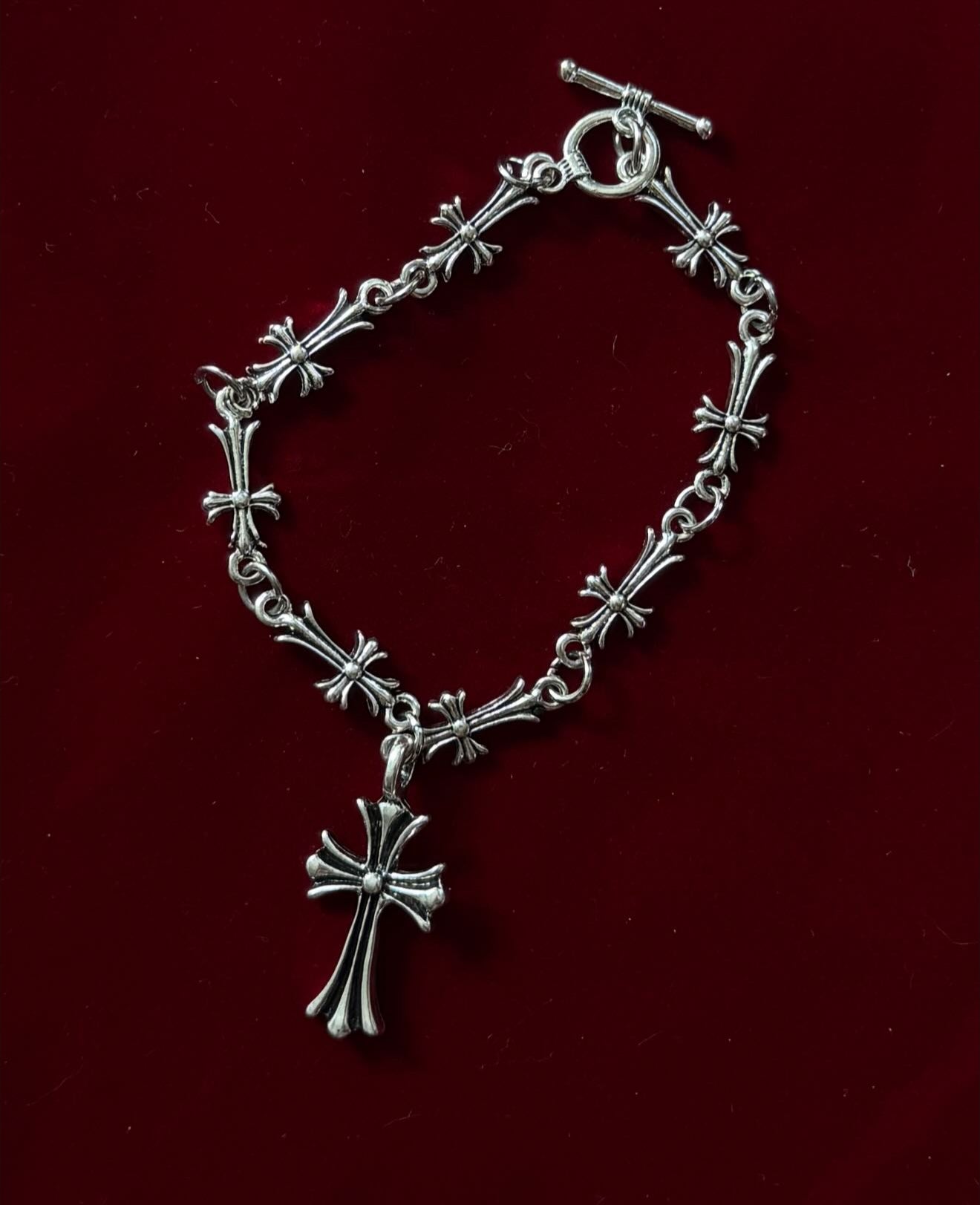 Chrome Cross Bracelet/Anklet