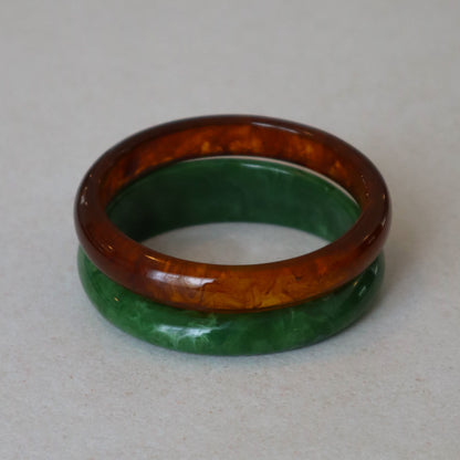 Thin Jelly Bangle - Green