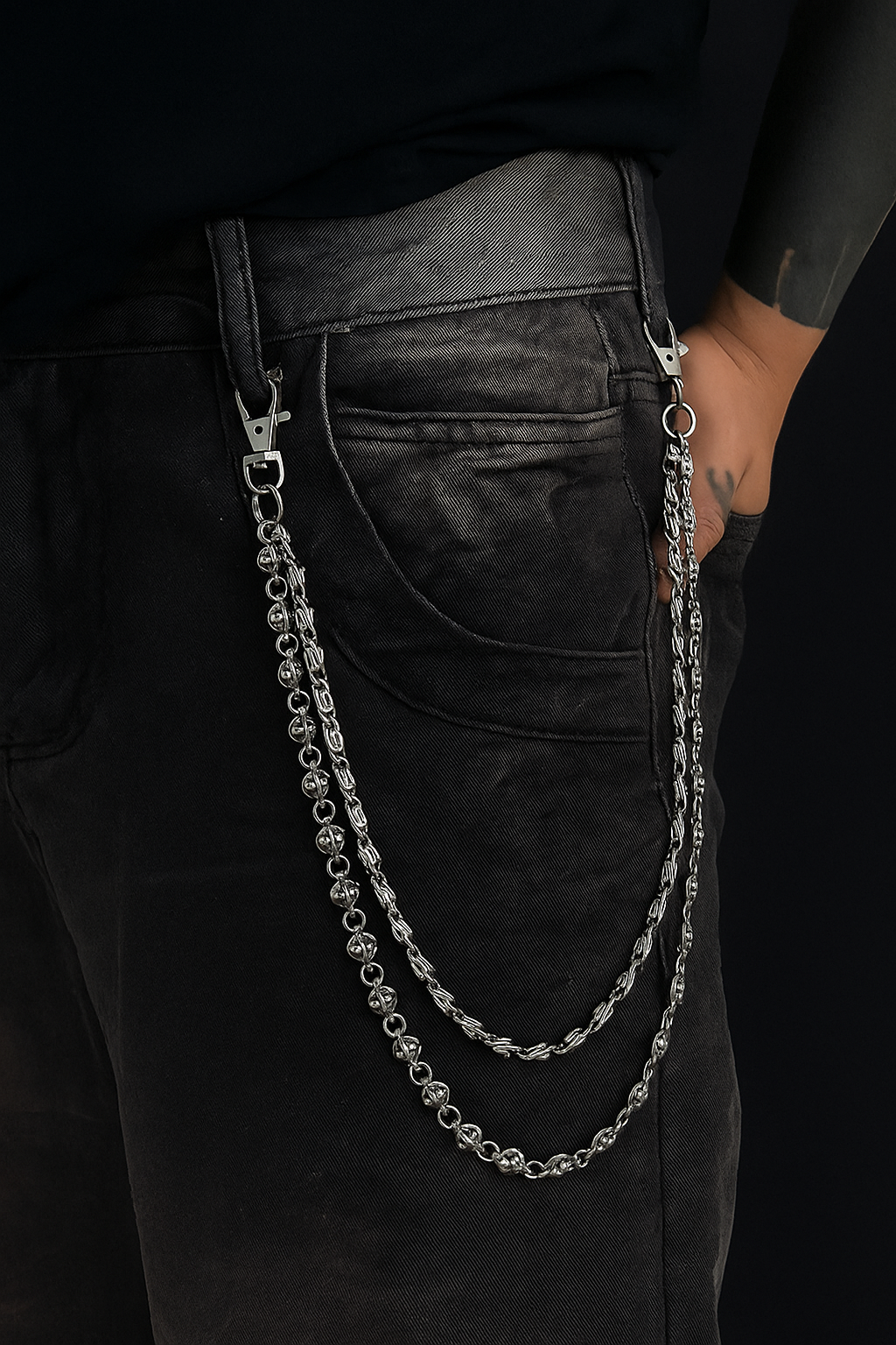 Chrome Wallet Chain (Belt Accessory)