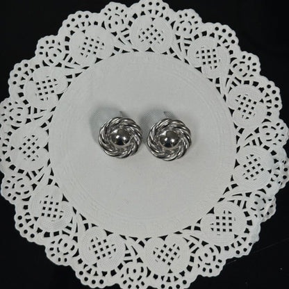 SS12 Button Earrings - Silver  *WATERPROOF & TARNISH-PROOF*