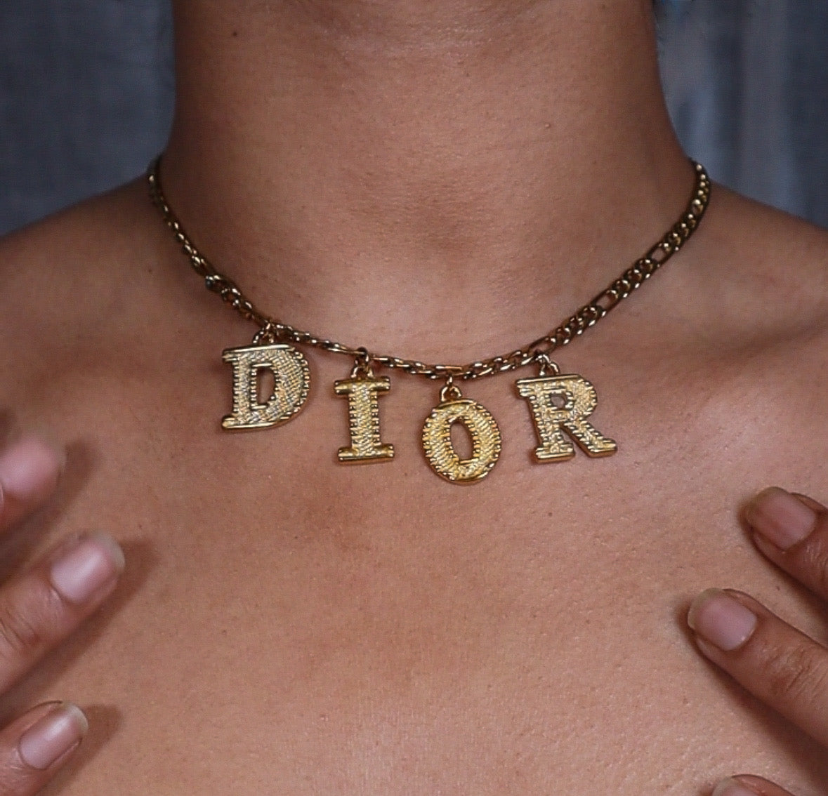 “DIOR” Charm Necklace