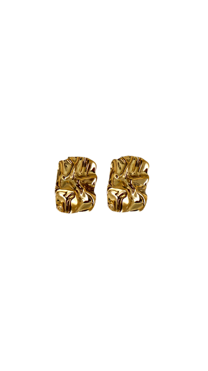 Foil Panel Earrings- Gold