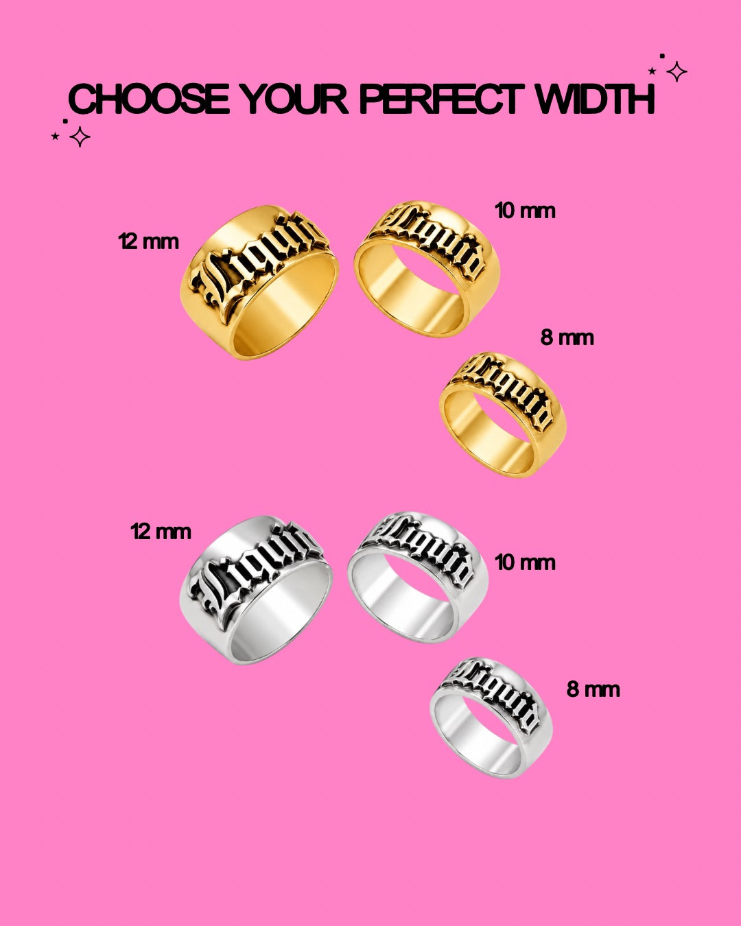 Personalised Statement Ring - Silver
