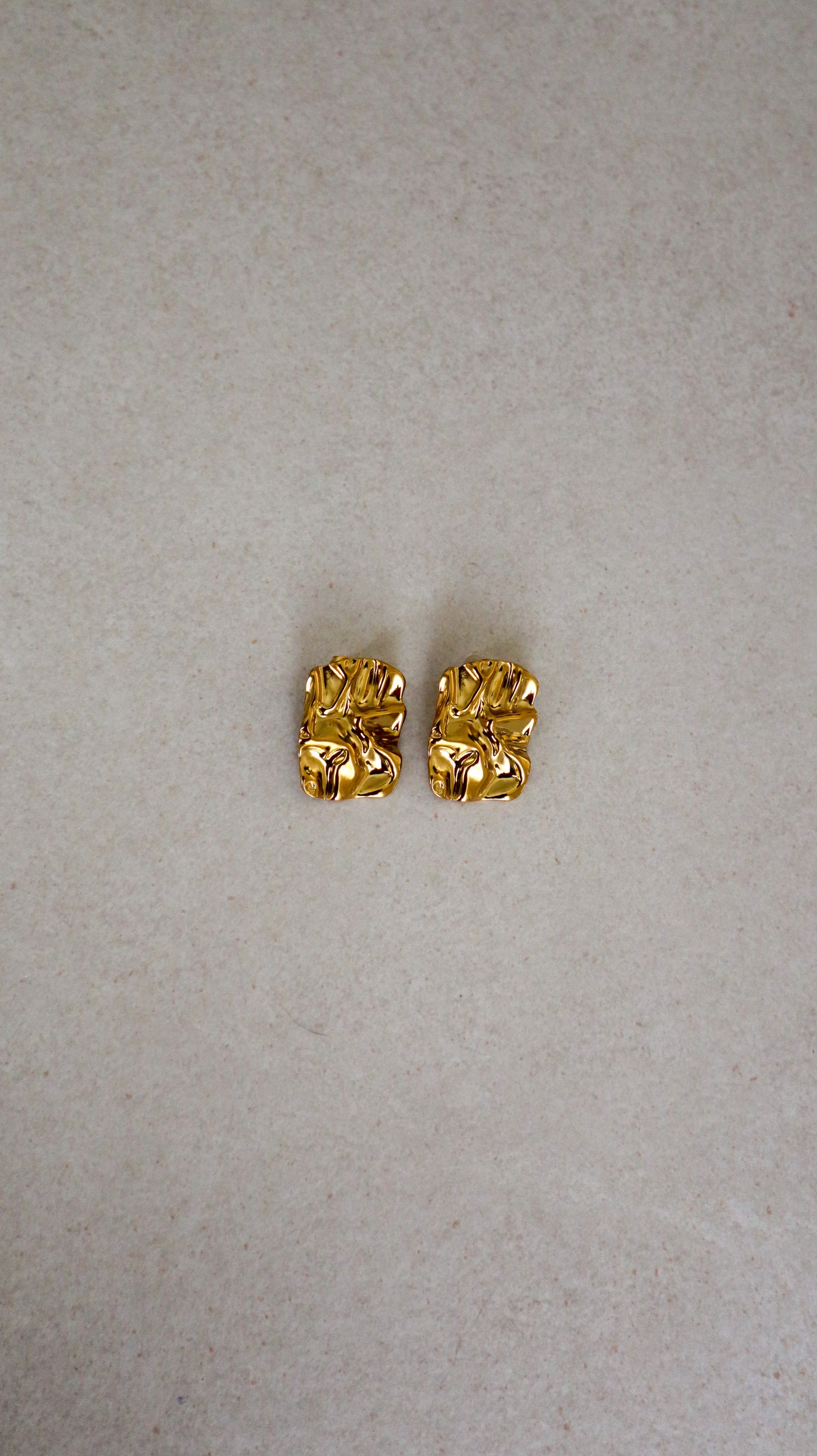 Foil Panel Earrings- Gold