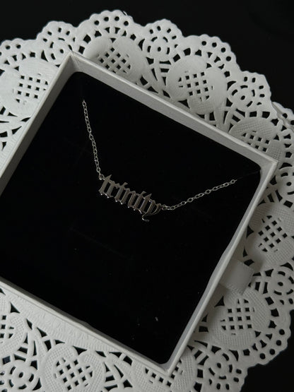 Custom Nameplate Necklace -18K Gold Plated/Silver