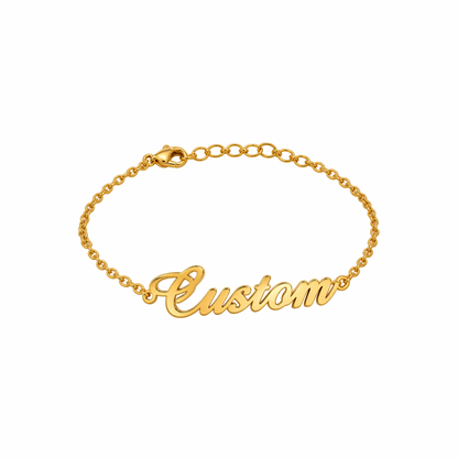 Personalised Nameplate Bracelet - Gold