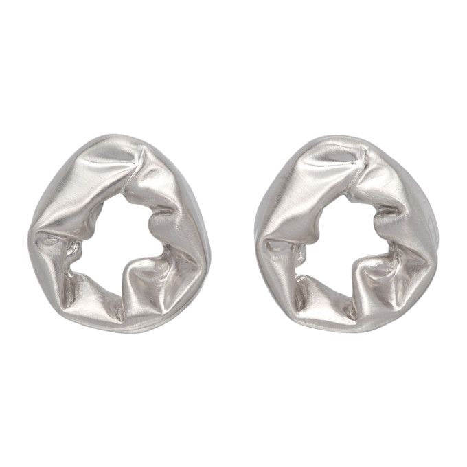 Scrunch Earrings - Silver