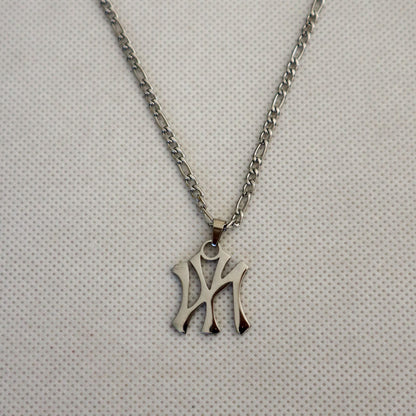 NY Yankee Necklace - Silver