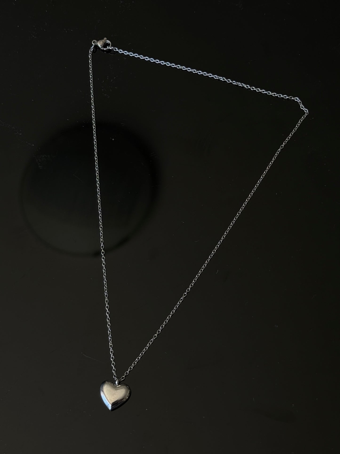 SS46 Antique Silver Heart Necklace *WATERPROOF & TARNISH-PROOF*