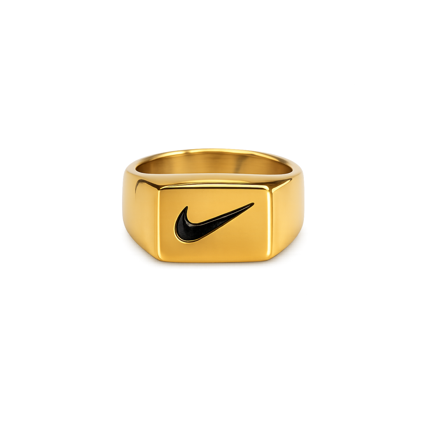 Swoosh Brick Ring - 18K Gold Plated