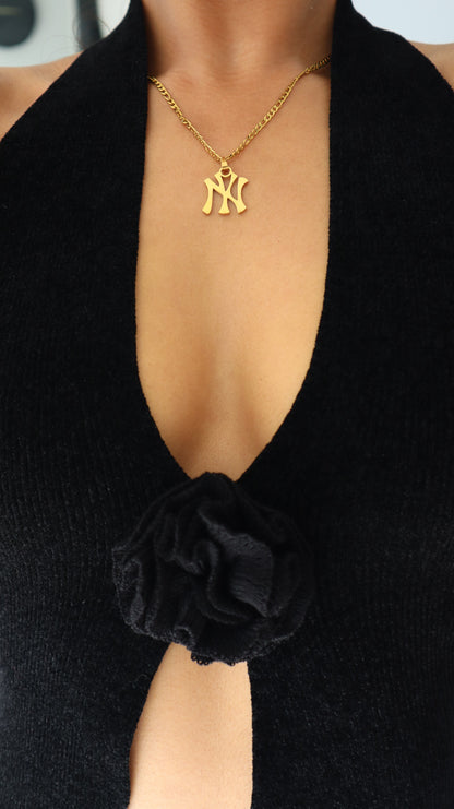 NY Yankee Necklace - Gold