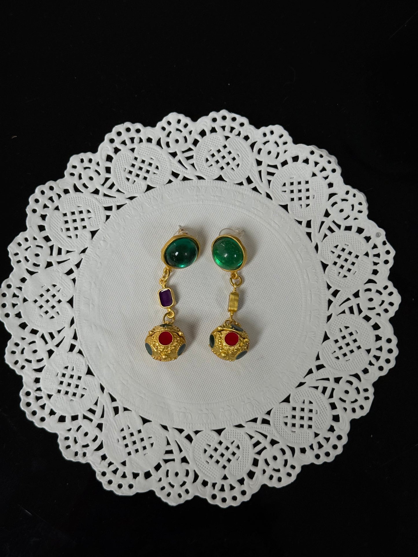 SS07 Multi-Gem Statement Earring