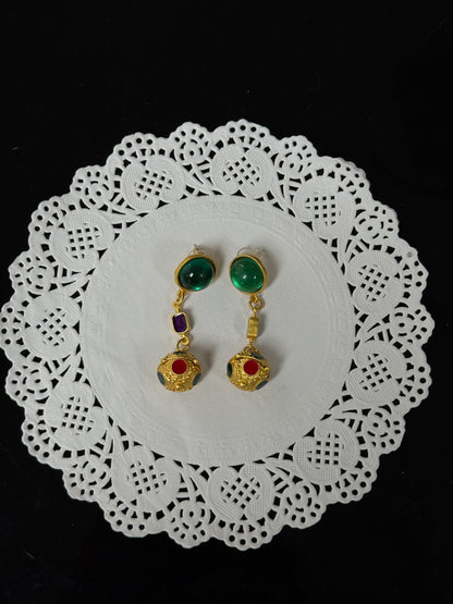 SS07 Multi-Gem Statement Earring