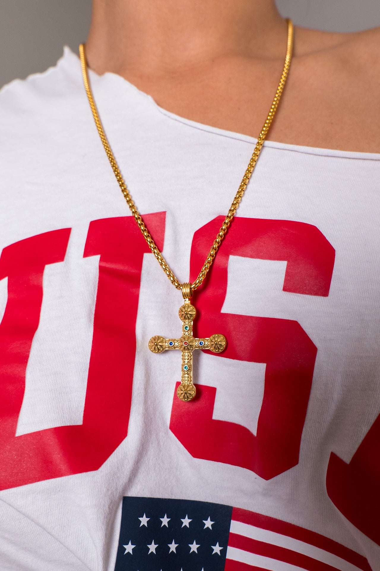 “Take Up Space” Cross Necklace