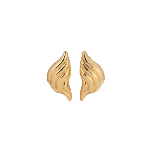 Croissant Earrings-Gold