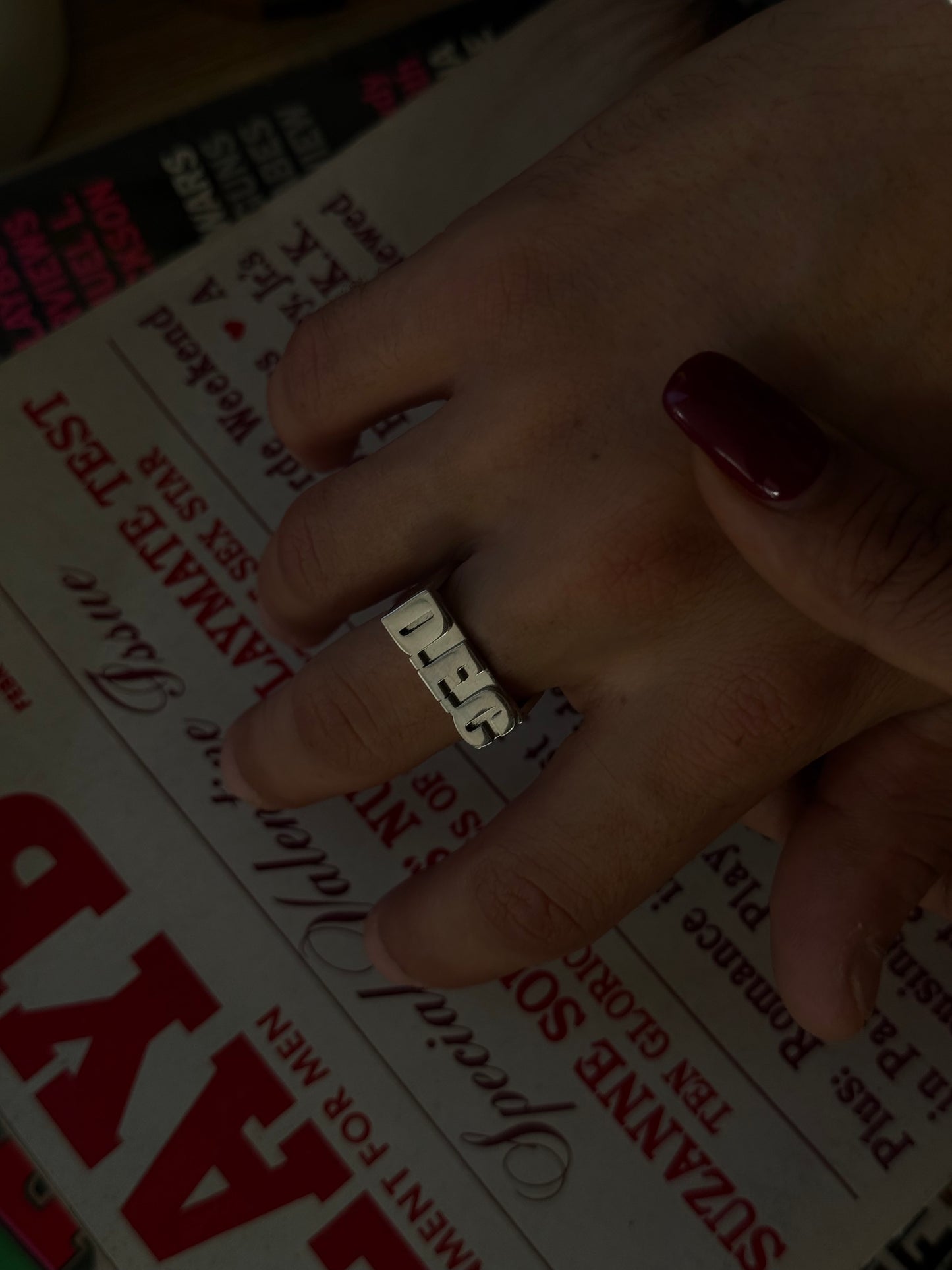 Nameplate Ring - Gold/Silver