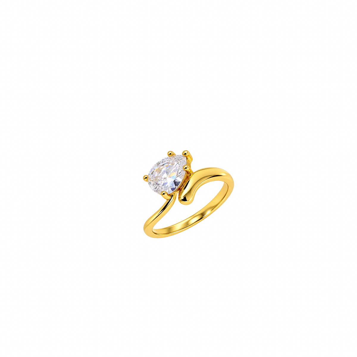 POWER MOVE Pear Cut Pinky Ring - Gold
