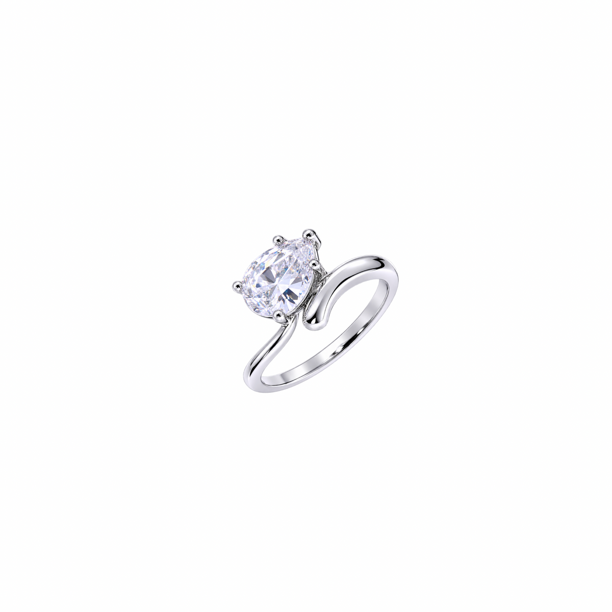 POWER MOVE Pear Cut Pinky Ring - Silver