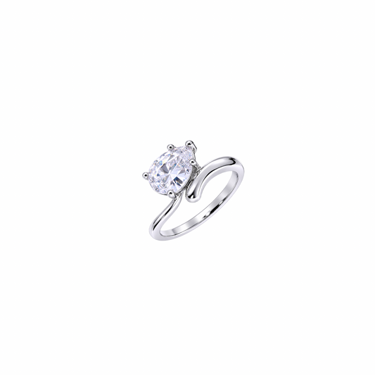 POWER MOVE Pear Cut Pinky Ring - Silver