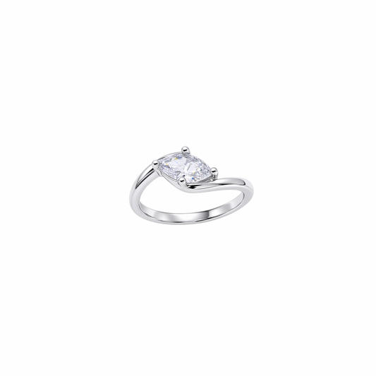 UNTOUCHABLE Marquise Cut Pinky Ring - Silver
