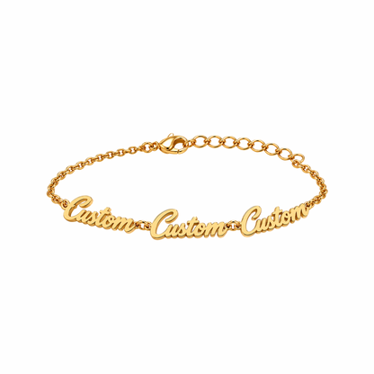 Personalised Multi-Name Bracelet - Gold