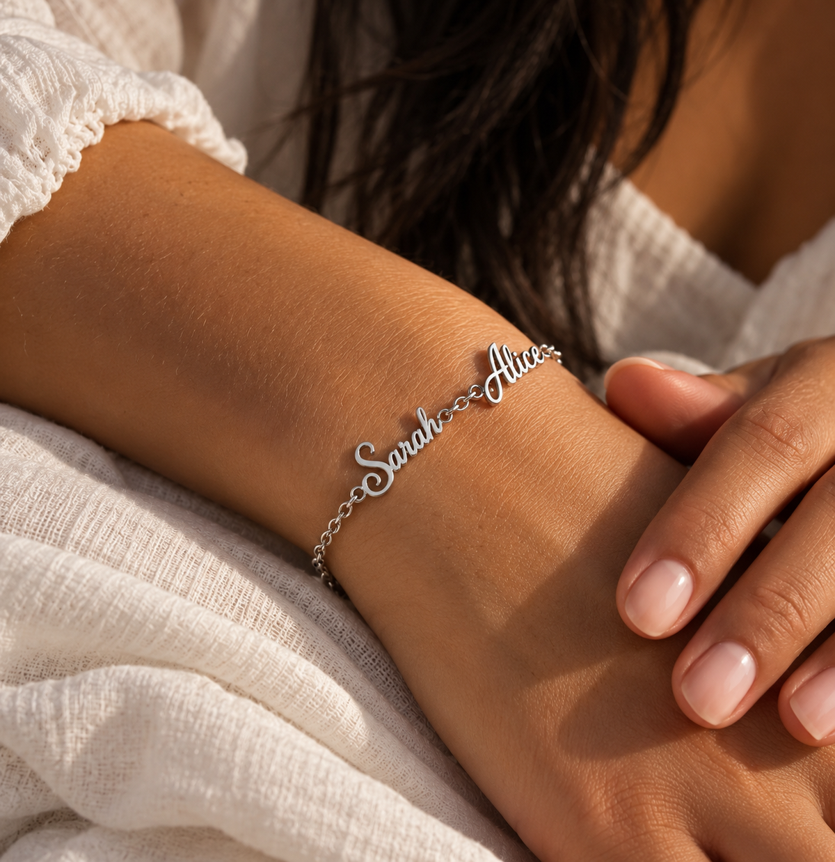 Personalised Name Bracelet - Silver
