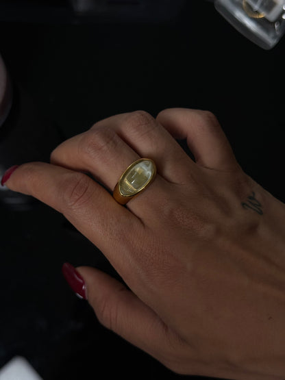 SS27 Glass Ring *WATERPROOF & TARNISH-PROOF*