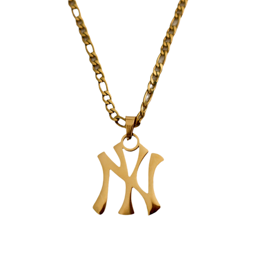 NY Yankee Necklace - Gold