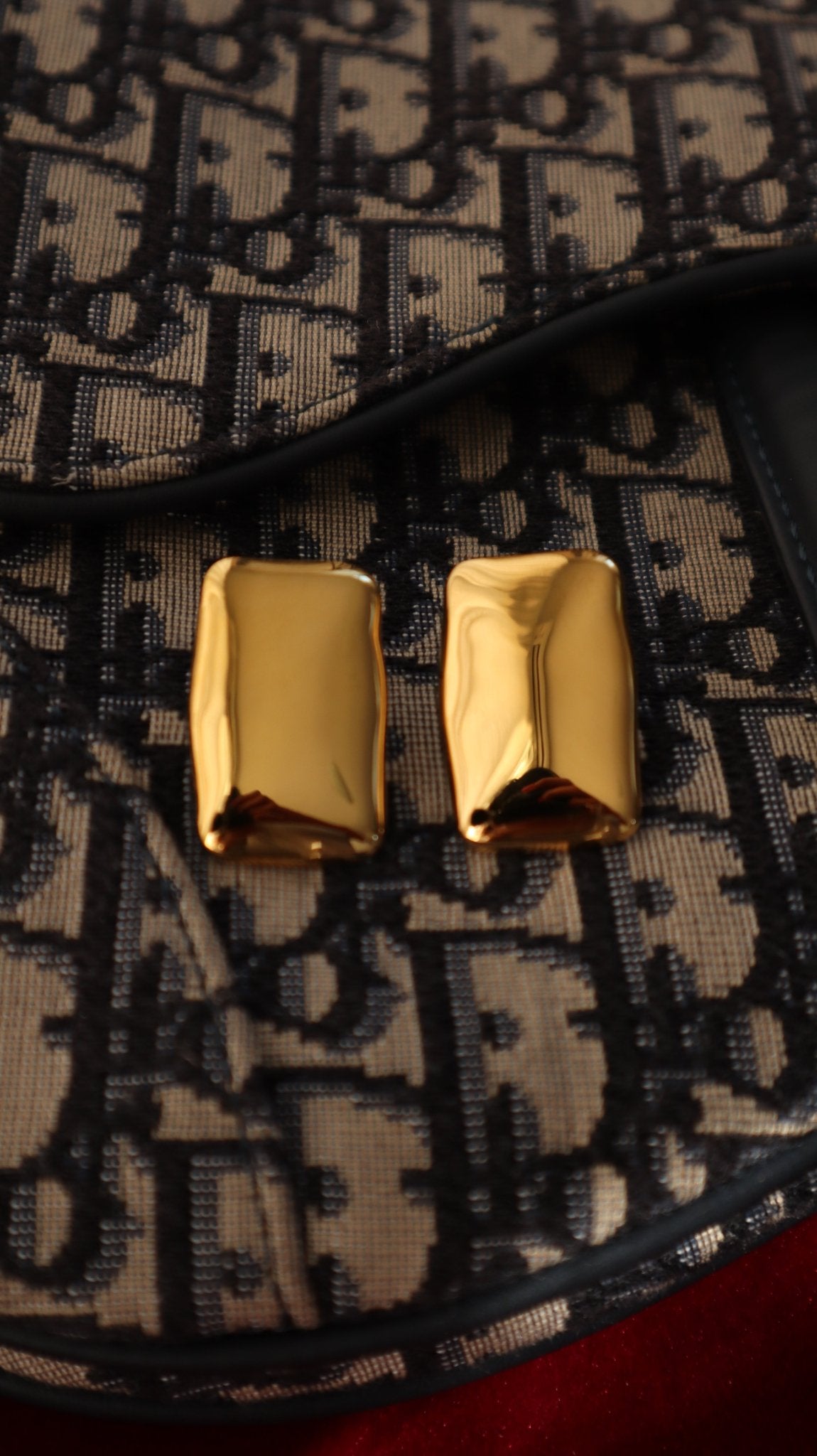 Cushion Earrings- Gold