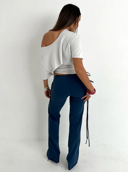 TIT4TATS White USA Fringe Tee (S/M)