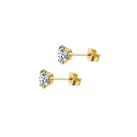 Iced Out Studs - 18K Gold-Plated