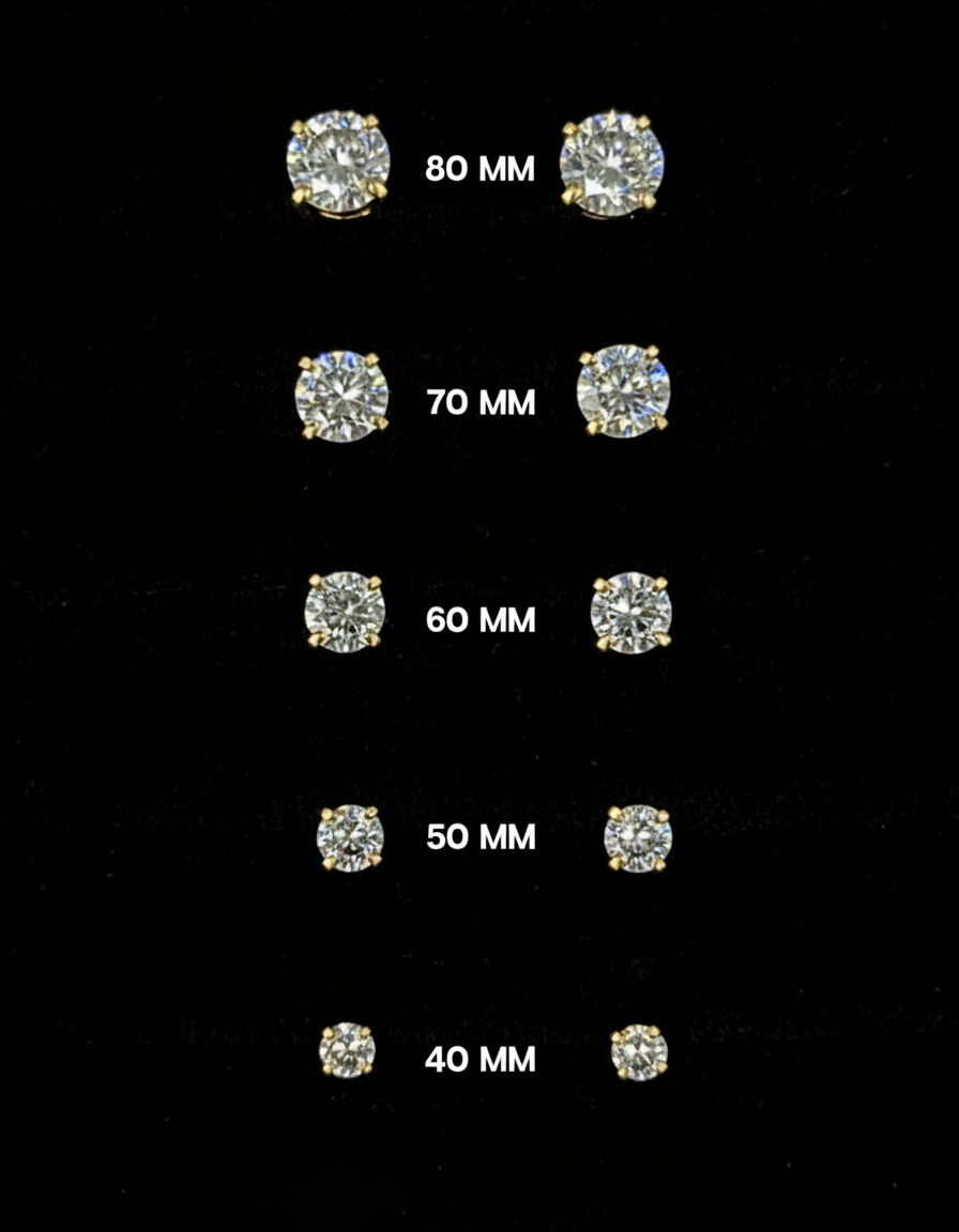 Iced Out Studs - 18K Gold-Plated