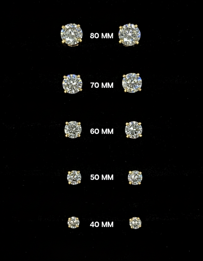 Iced Out Studs - 18K Gold-Plated