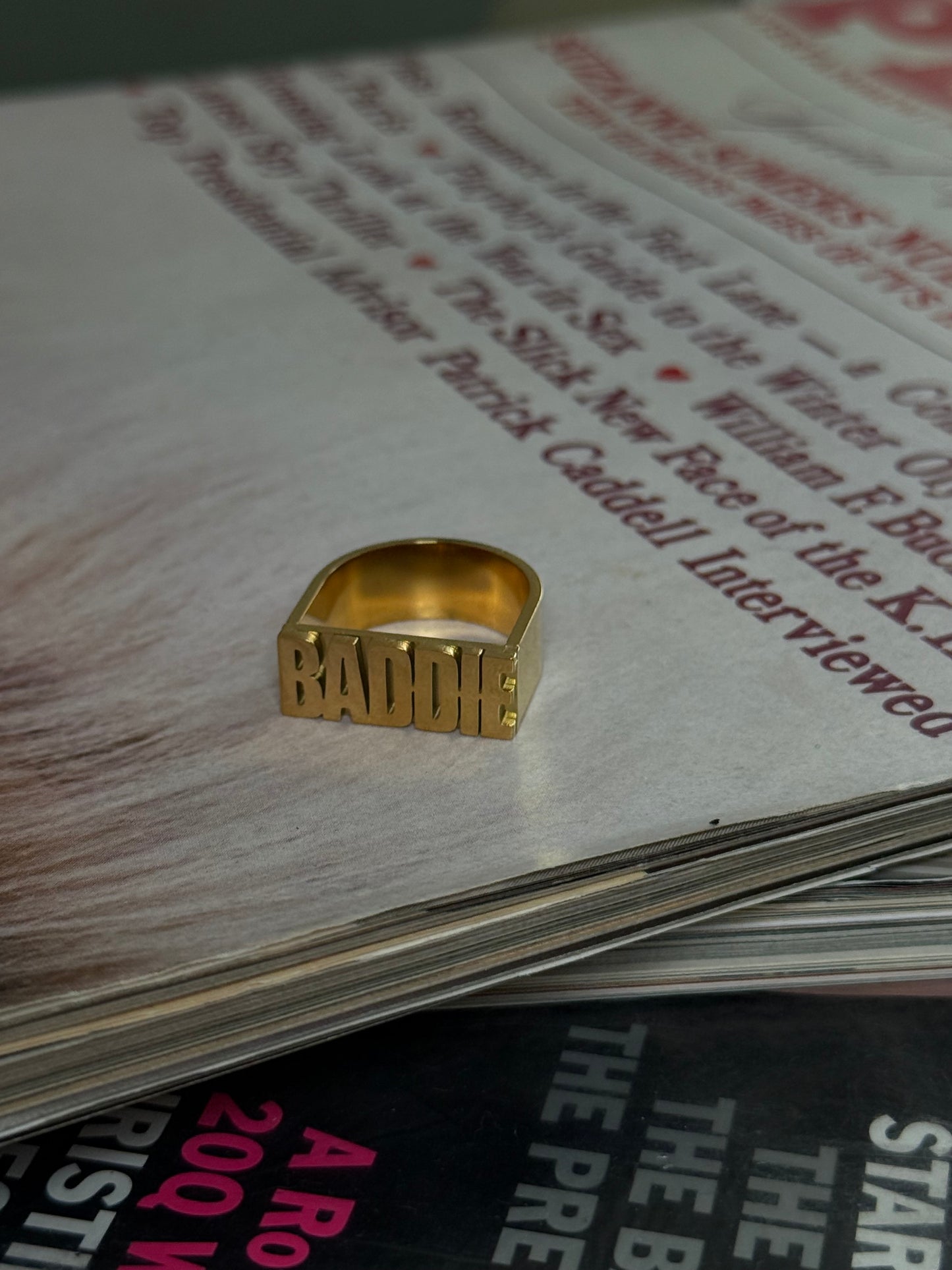 Nameplate Ring - Gold/Silver