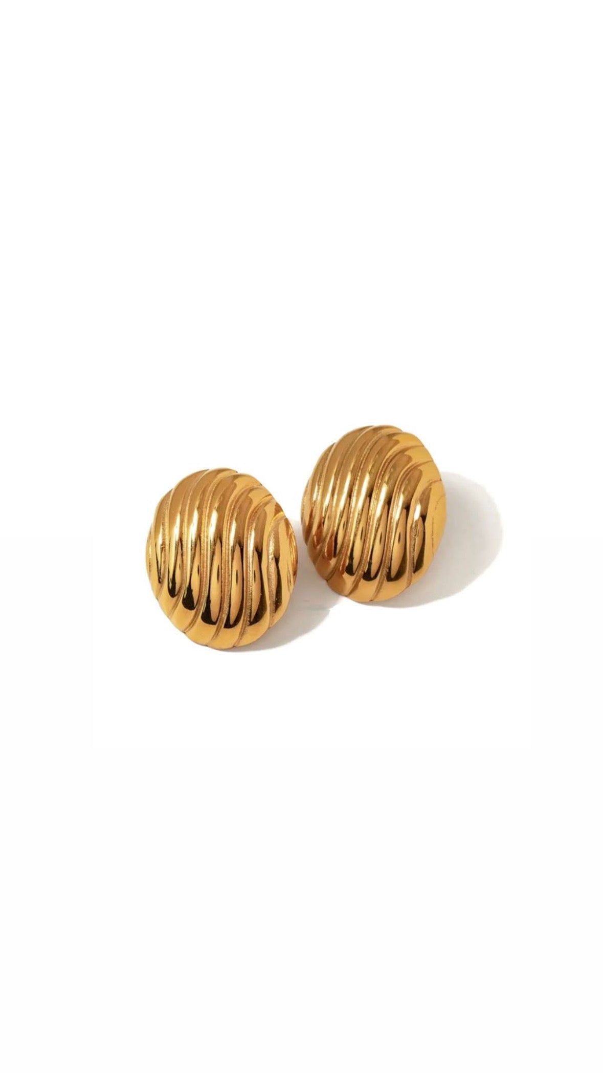 Sculpt Earring - Gold