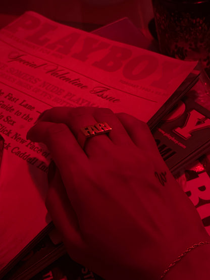 Nameplate Ring - Gold/Silver