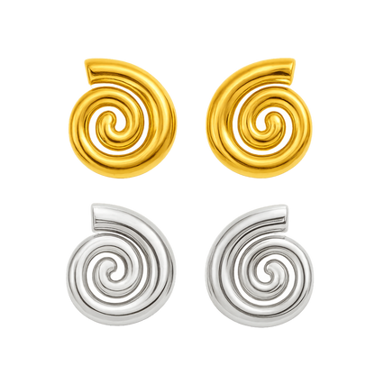Swirl Earrings - Gold/Silver