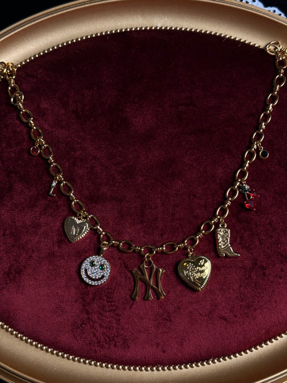 Build-A-Baddie Charm Necklace - Gold/Silver