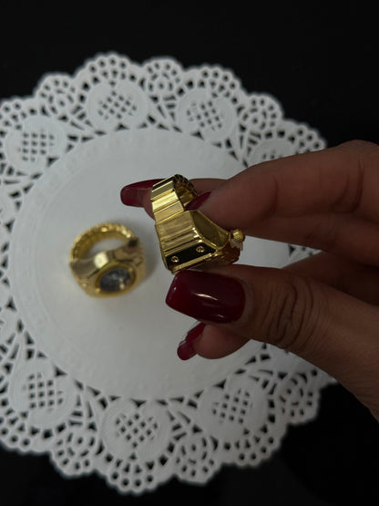 SS38 Watch Ring Set *Minor Scratches*