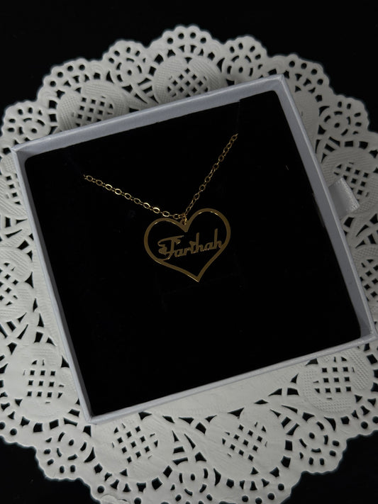 Personalised Heart Nameplate