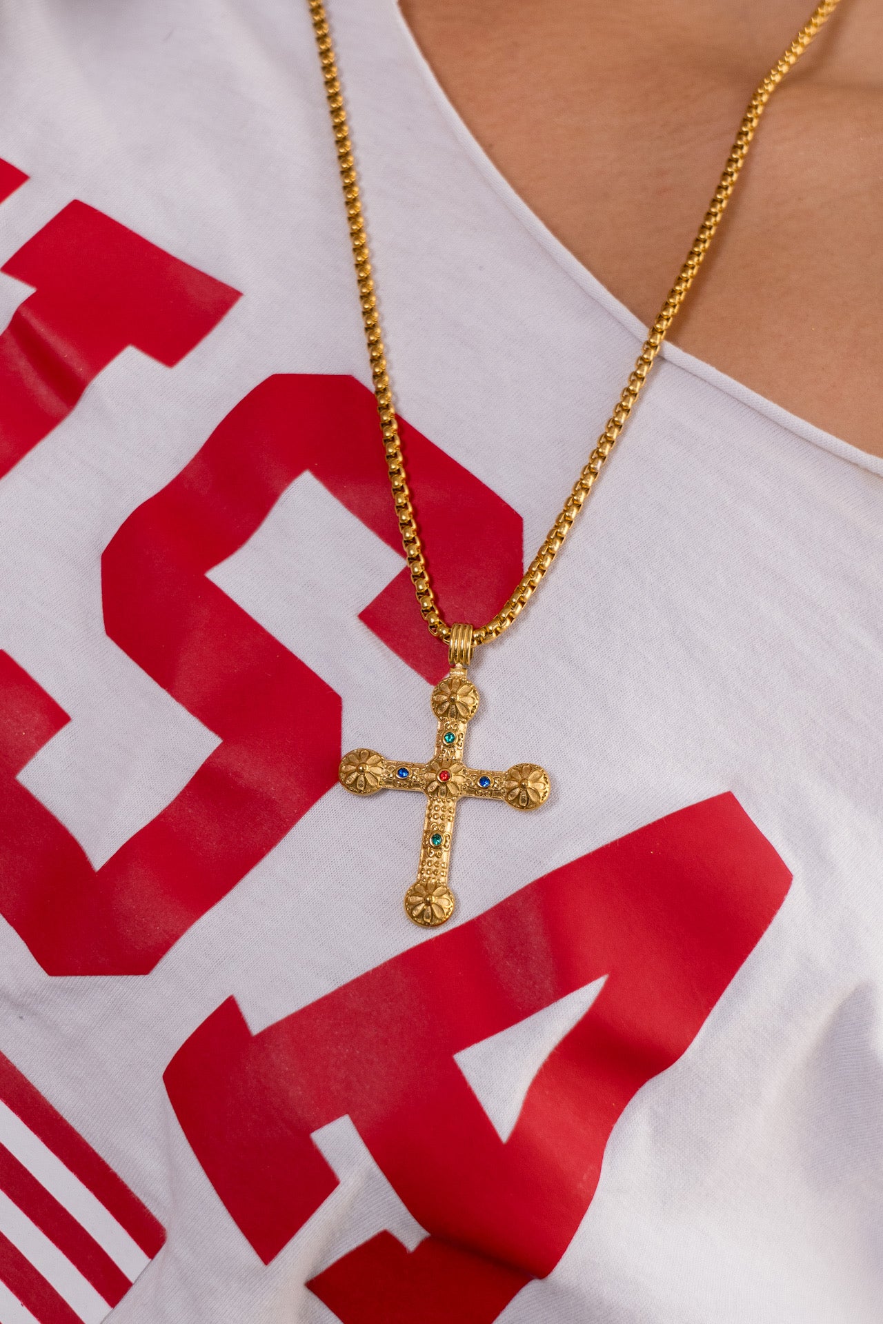 “Take Up Space” Cross Necklace