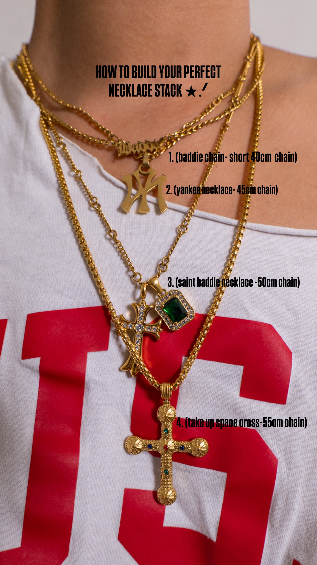 “Take Up Space” Cross Necklace