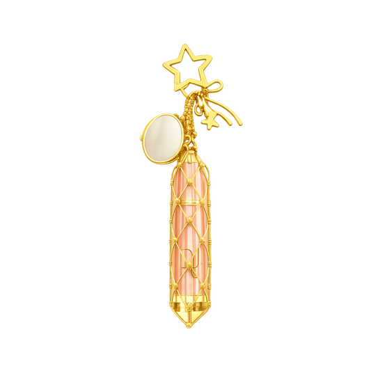 It-Girl Lipstick Holder Bag Charm - Gold Star